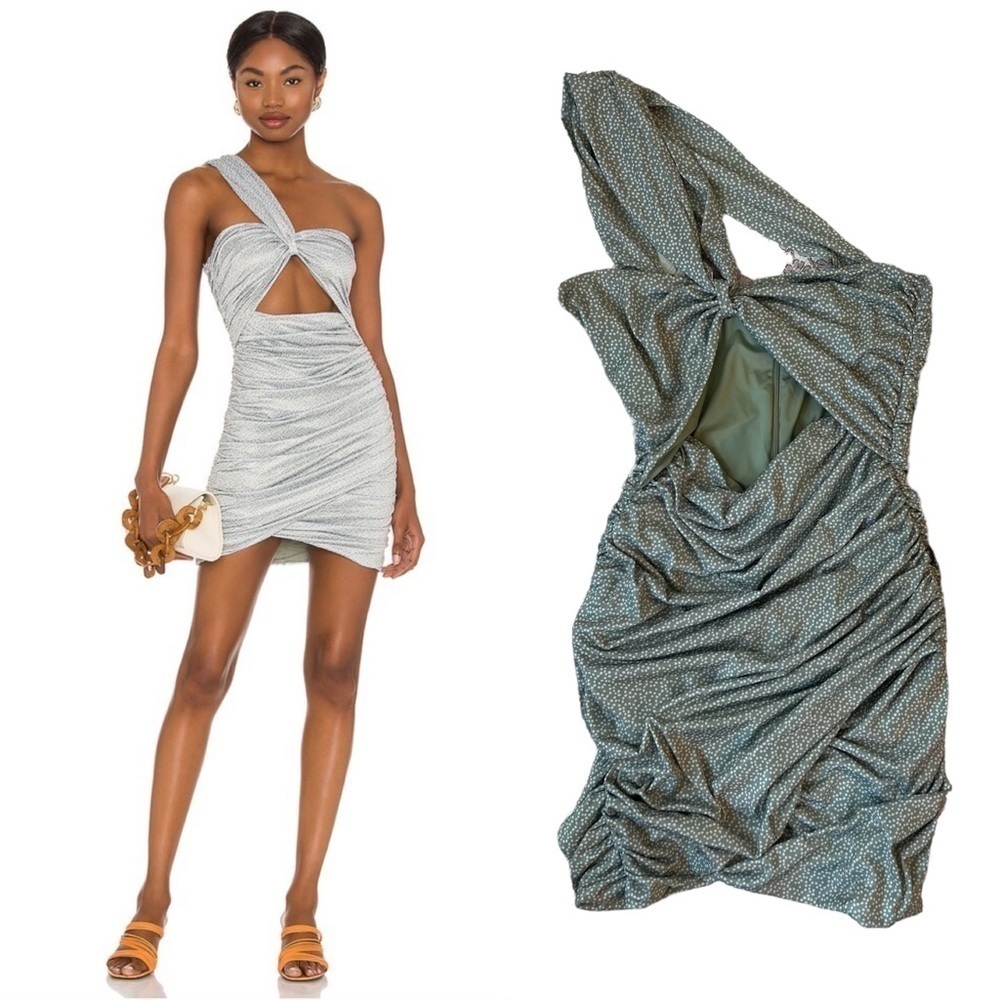Revolve Lovers and Friends Maysen Dress in Sage Dot- Size Medium
